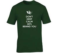 Hippowarehouse Don't Keep Calm He's Behind You Panto Pantomime Unisex Short Sleeve t-Shirt (Specific Size Guide in Description)