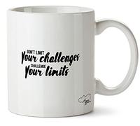 Hippowarehouse Don't Limit Your Challenges, Challenge Your Limits Printed Mug Cup Ceramic 10oz