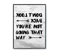 Hippowarehouse Don't look back you're not going that way Printed Poster A4 Wall Art Design Classroom Room Gym Office Décor