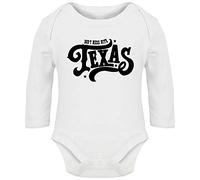 Hippowarehouse Don't Mess with Texas Baby Vest Bodysuit (Long Sleeve) Boys Girls White