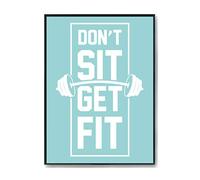 Hippowarehouse Dont sit get fit Printed Poster A1 Wall Art Design Classroom Room Gym Office Décor
