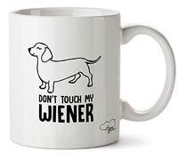 Hippowarehouse Don't Touch My Weiner - Dachshund Sausage Dog Printed Mug Cup Ceramic 10oz