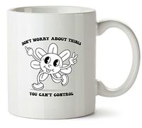 Hippowarehouse Don't Worry About Things You Can't Control Printed Mug Various Colour Options Ceramic Cup Kitchenware 10oz