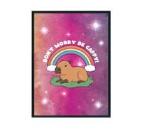 Hippowarehouse Don't worry be cappy! Printed Poster A3 Wall Art Design Classroom Room Gym Office Décor