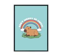 Hippowarehouse Don't worry be cappy! Printed Poster A3 Wall Art Design Classroom Room Gym Office Décor