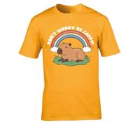 Hippowarehouse Don't Worry be cappy! Unisex Short Sleeve t-Shirt Large Adult Yellow