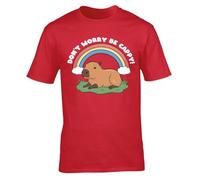 Hippowarehouse Don't Worry be cappy! Unisex Short Sleeve t-Shirt Small Adult Red
