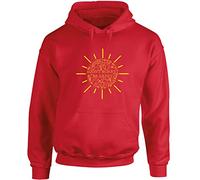 Hippowarehouse Don't Worry Be Happy Unisex Hoodie Hooded top (Specific Size Guide in Description) Red