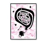 Hippowarehouse Down The Rabbit Hole Printed Poster A4 Wall Art Design Classroom Room Gym Office DÃƒ©cor