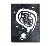 Hippowarehouse Down The Rabbit Hole Printed Poster A4 Wall Art Design Classroom Room Gym Office DÃƒ©cor