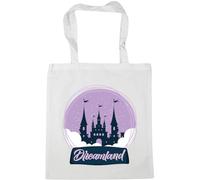 Hippowarehouse Dreamland Magical Castle in a Snow Globe Tote Shopping Gym Beach Bag 42cm x38cm, 10 litres