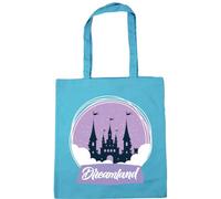 Hippowarehouse Dreamland Magical Castle in a Snow Globe Tote Shopping Gym Beach Bag 42cm x38cm, 10 litres