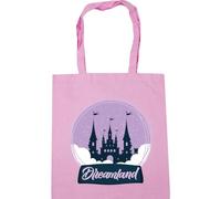 Hippowarehouse Dreamland Magical Castle in a Snow Globe Tote Shopping Gym Beach Bag 42cm x38cm, 10 litres