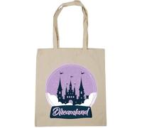 Hippowarehouse Dreamland Magical Castle in a Snow Globe Tote Shopping Gym Beach Bag 42cm x38cm, 10 litres