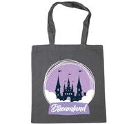 Hippowarehouse Dreamland Magical Castle in a Snow Globe Tote Shopping Gym Beach Bag 42cm x38cm, 10 litres