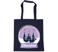Hippowarehouse Dreamland Magical Castle in a Snow Globe Tote Shopping Gym Beach Bag 42cm x38cm, 10 litres