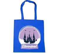 Hippowarehouse Dreamland Magical Castle in a Snow Globe Tote Shopping Gym Beach Bag 42cm x38cm, 10 litres