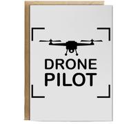 Hippowarehouse Drone Pilot Birthday Card A5 Personalised with envelope for him for her Funny Cards for Men and Women Blank inside option