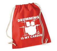 Hippowarehouse Drumming is my cardio Drawstring CottonSchool Gym Bag 37cm x 46cm, 12 litres