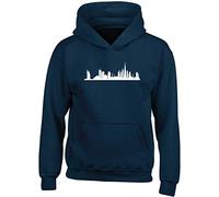 Hippowarehouse Dubai Skyline Kids Children's Unisex Hoodie Hooded top Navy