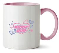 Hippowarehouse Dump Him - 00s y2k naughties Butterflies Hearts Printed Mug Various Colour Options Ceramic Cup Kitchenware 11oz