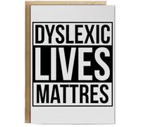 Hippowarehouse dyslexic lives mattress Birthday Card A5 Personalised with envelope for him for her Funny Cards for Men and Women Blank inside option