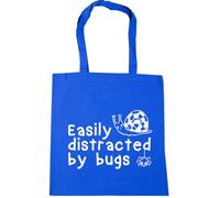 Hippowarehouse easily distracted by bugs Tote Shopping Gym Beach Bag 42cm x38cm, 10 litres