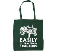 Hippowarehouse Easily distracted by tractors Tote Shopping Gym Beach Bag 42cm x38cm, 10 litres