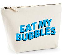 Hippowarehouse Eat My Bubbles printed make up cosmetic wash bag 18x19x9cm