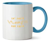 Hippowarehouse Eat Pasta Run Fasta - Carbs are Life Printed Mug Various Colour Options Ceramic Cup Kitchenware 11oz