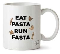 Hippowarehouse Eat Pasta Run fasta Printed Mug Cup Ceramic 10oz