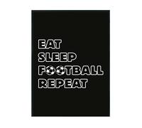 Hippowarehouse Eat sleep football repeat Printed Poster A2 Wall Art Design Classroom Room Gym Office Décor