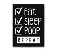 Hippowarehouse Eat Sleep Poop Repeat Printed Poster A4 Wall Art Design Classroom Room Gym Office Décor