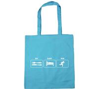 Hippowarehouse eat Sleep Run Tote Shopping Gym Beach Bag 42cm x38cm, 10 litres