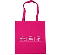Hippowarehouse eat Sleep Run Tote Shopping Gym Beach Bag 42cm x38cm, 10 litres