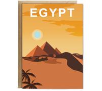 Hippowarehouse Egypt Birthday Card A5 Personalised with envelope for him for her Funny Cards for Men and Women Blank inside option