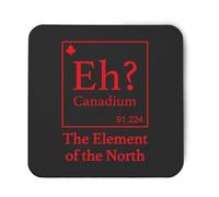 Hippowarehouse Eh? Canadian Element of Canada printed coaster gloss finish durable backing 9cm x 9cm 2 pack