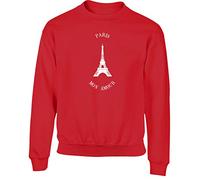 Hippowarehouse Eiffel Tower Paris mon Amour Kids Children's Unisex Jumper Sweatshirt Pullover Red