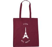 Hippowarehouse Eiffel tower paris mon amour Tote Shopping Gym Beach Bag 42cm x38cm, 10 litres