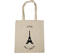 Hippowarehouse Eiffel tower paris mon amour Tote Shopping Gym Beach Bag 42cm x38cm, 10 litres