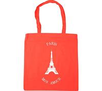 Hippowarehouse Eiffel tower paris mon amour Tote Shopping Gym Beach Bag 42cm x38cm, 10 litres
