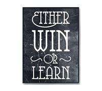 Hippowarehouse Either Win Or Learn Printed Poster A1 Wall Art Design Classroom Room Gym Office DÃƒ©cor