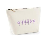 Hippowarehouse Elegant Dancing Ballerinas Silhouette Ballet Aesthetic for Dance Lovers Printed Make up Cosmetic wash Bag 18x19x9cm