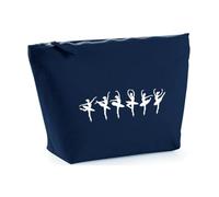 Hippowarehouse Elegant Dancing Ballerinas Silhouette Ballet Aesthetic for Dance Lovers Printed Make up Cosmetic wash Bag 18x19x9cm