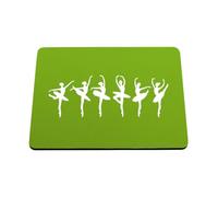 Hippowarehouse Elegant Dancing Ballerinas Silhouette Ballet Aesthetic for Dance Lovers printed mouse mat pad accessory black rubber base 240mm x 190mm x 60mm