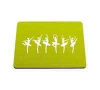 Hippowarehouse Elegant Dancing Ballerinas Silhouette Ballet Aesthetic for Dance Lovers printed mouse mat pad accessory black rubber base 240mm x 190mm x 60mm