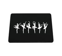 Hippowarehouse Elegant Dancing Ballerinas Silhouette Ballet Aesthetic for Dance Lovers printed mouse mat pad accessory black rubber base 240mm x 190mm x 60mm