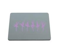 Hippowarehouse Elegant Dancing Ballerinas Silhouette Ballet Aesthetic for Dance Lovers printed mouse mat pad accessory black rubber base 240mm x 190mm x 60mm