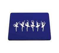 Hippowarehouse Elegant Dancing Ballerinas Silhouette Ballet Aesthetic for Dance Lovers printed mouse mat pad accessory black rubber base 240mm x 190mm x 60mm