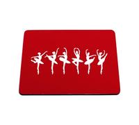 Hippowarehouse Elegant Dancing Ballerinas Silhouette Ballet Aesthetic for Dance Lovers printed mouse mat pad accessory black rubber base 240mm x 190mm x 60mm